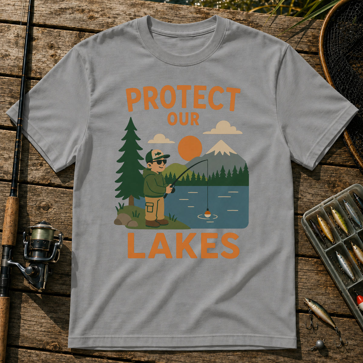Protect Our Lakes T-Shirt in Grey
