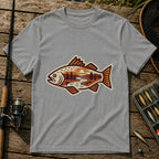 Fish And River T-Shirt in Grey