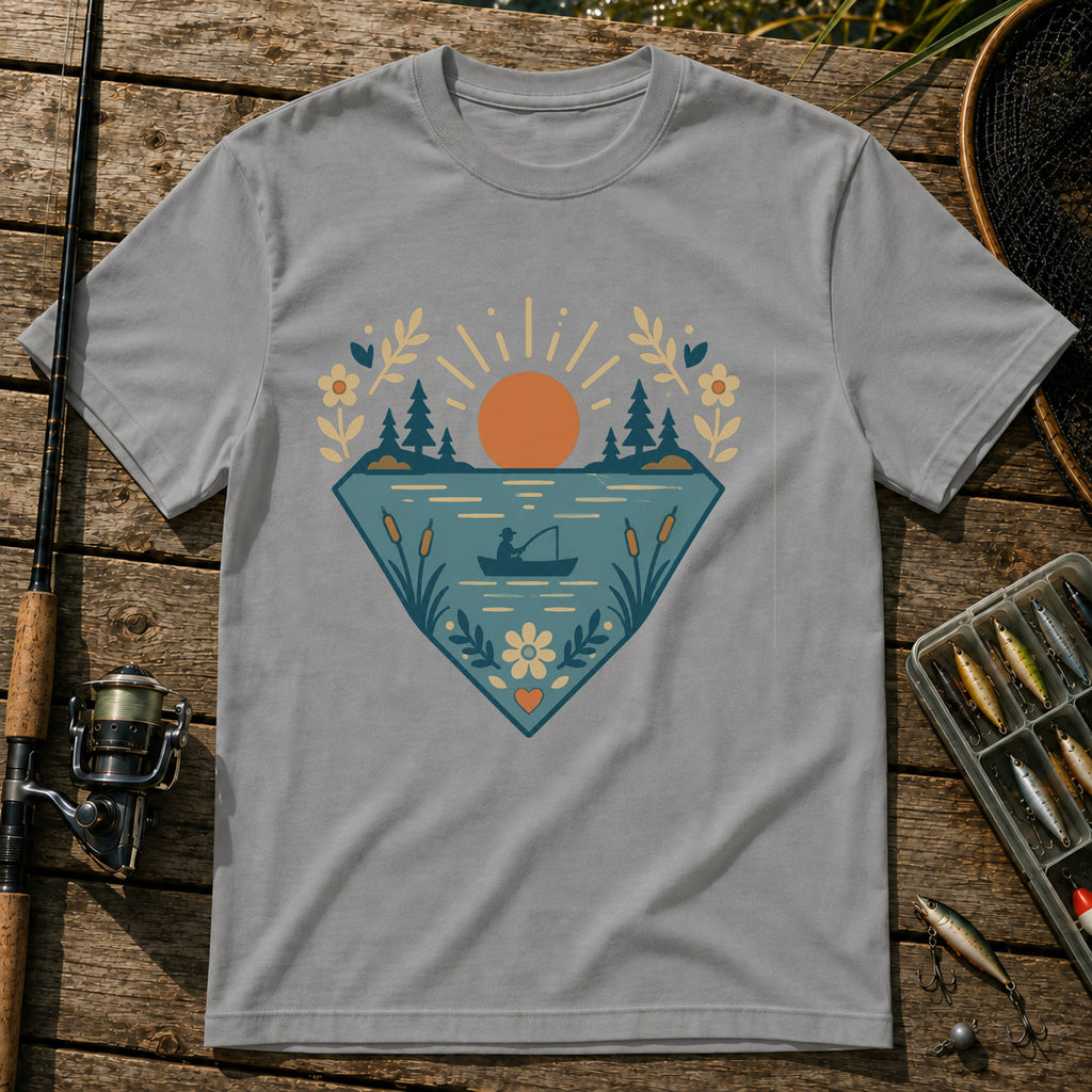 Flower Lake T-Shirt in Grey