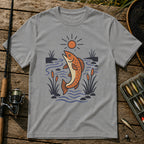 Fish Jump T-Shirt in Grey