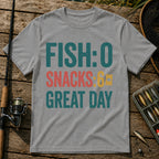 FISH: 0. SNACKS: 6. GREAT DAY T-Shirt in Grey